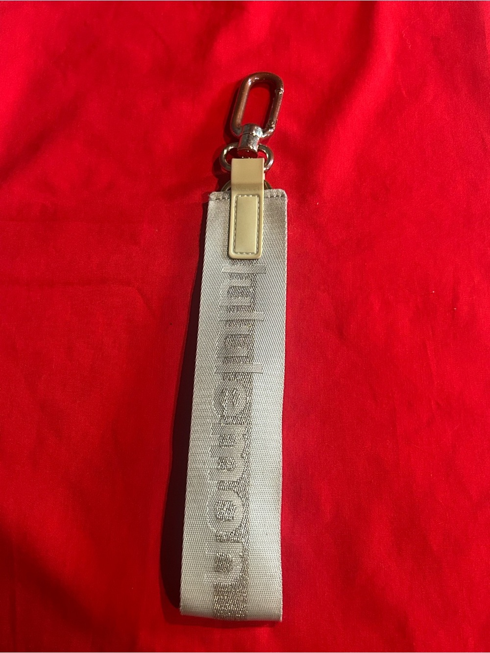 lululemon athletica Beige and Silver Never lost Keychain